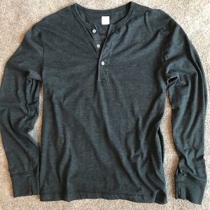 Jcrew Henley, small, charcoal grey